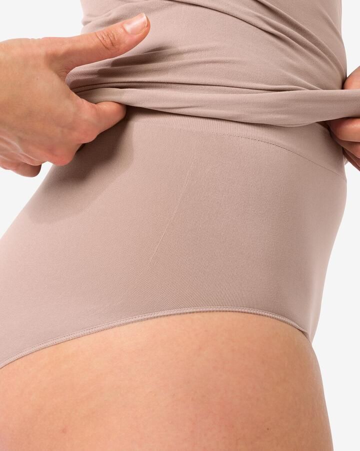 HEMA Dames Tailleslip Naadloos Micro Beige (beige) - Foto 2