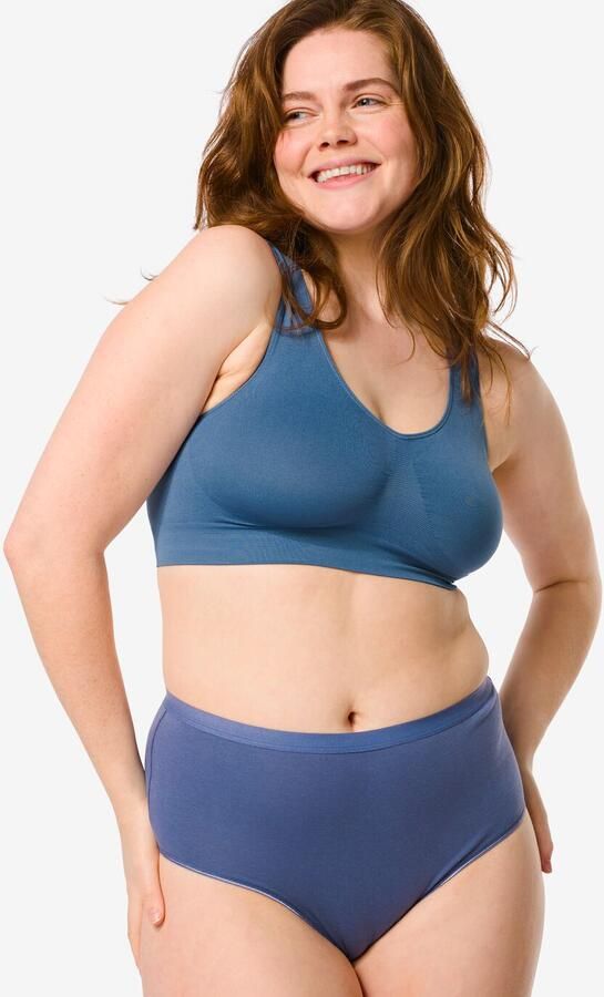 HEMA Dames Tailleslip Katoen 2 Stuks Blauw (blauw) - Foto 4