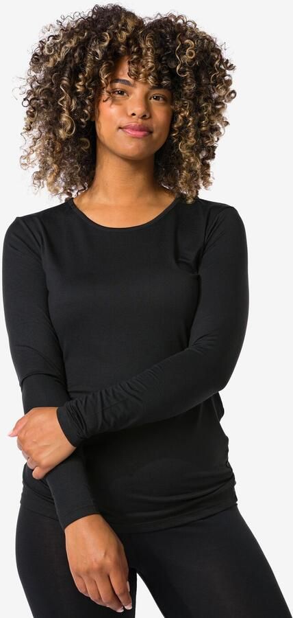 HEMA Dames Temptech T-shirt Lange Mouw Zwart (zwart) - Foto 3