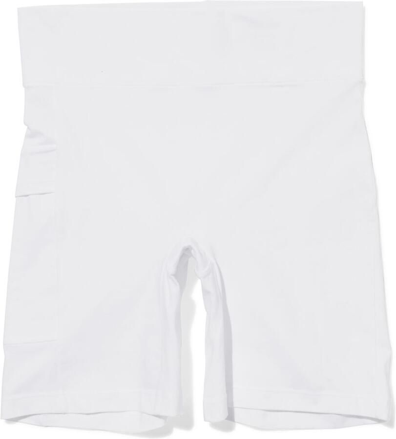 HEMA Dames Fietsshort Real Lasting Cotton Wit (wit)