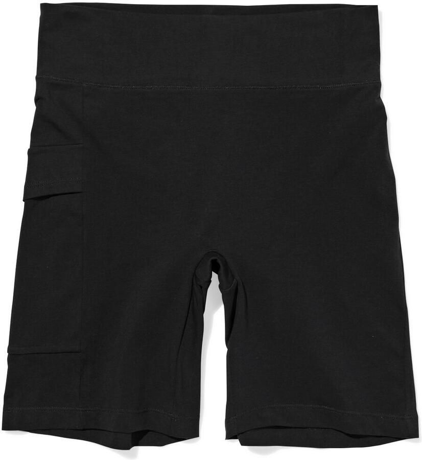 HEMA Dames Fietsshort Real Lasting Cotton Zwart (zwart)