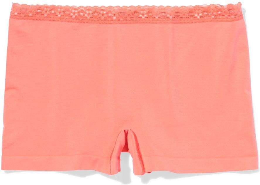 HEMA Damesboxer Naadloos Micro Met Kant Koraalroze (koraalroze)