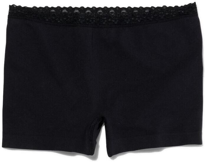 HEMA Damesboxer Naadloos Micro Met Kant Zwart (zwart)