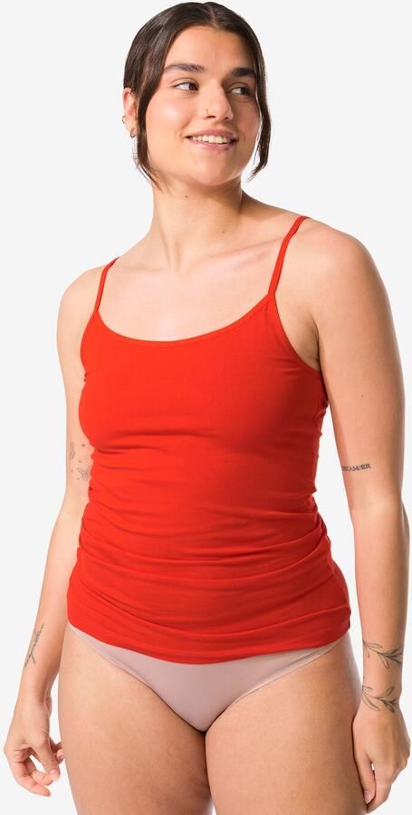 HEMA Dameshemd Katoen Spaghettibandjes Rood (rood) - Foto 2