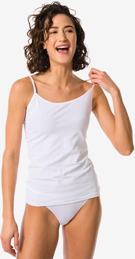 HEMA Dameshemd Katoen Spaghettibandjes Wit (wit)