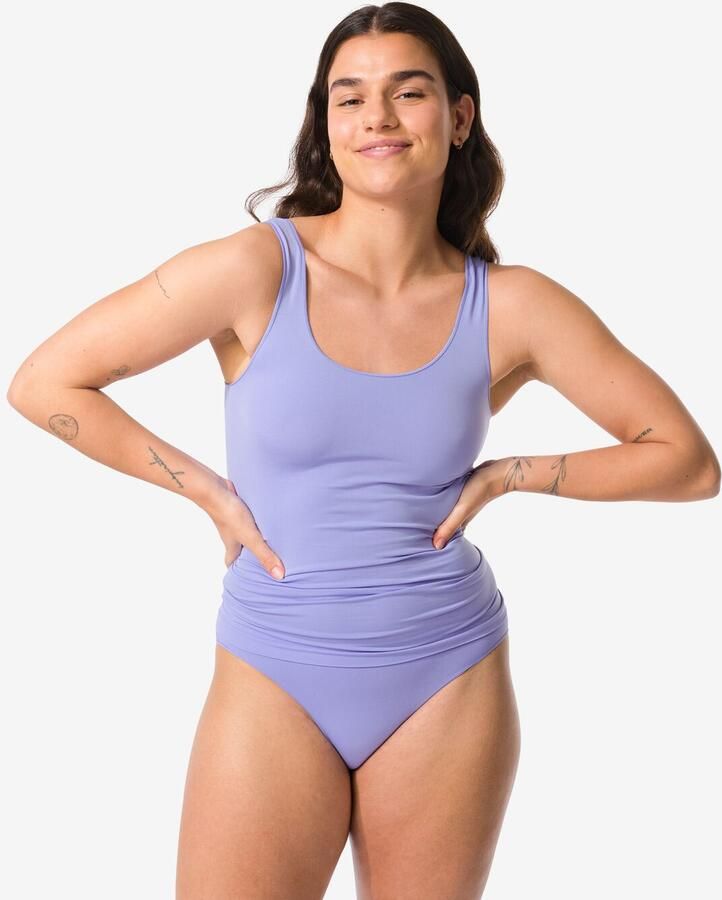 140 Dameshemd Naadloos Micro Blauw (blauw) - Foto 2