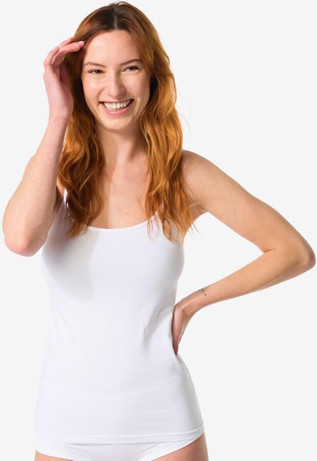 HEMA Dameshemd Spaghettibandjes Perfect Comfort Katoen Wit (wit) - Foto 2