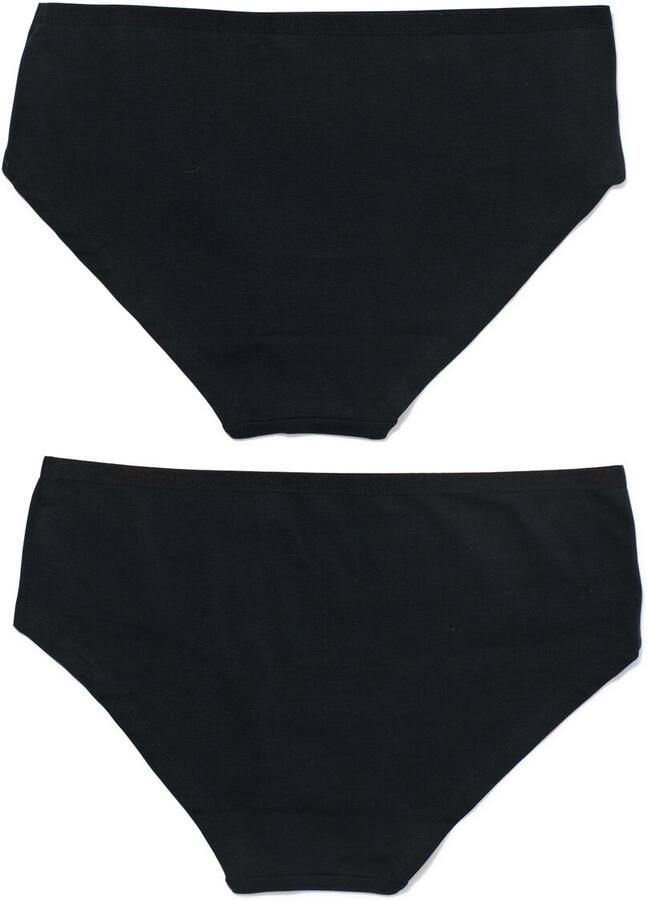 HEMA Dameshipster Katoen 2 Stuks Zwart (zwart)