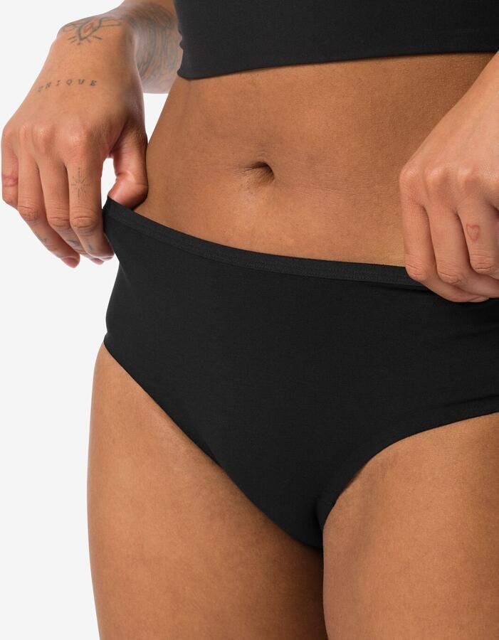 HEMA Dameshipster Katoen Met Kant Zwart (zwart)