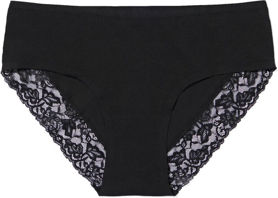 HEMA Dameshipster Katoen Met Kant Zwart (zwart) - Foto 2