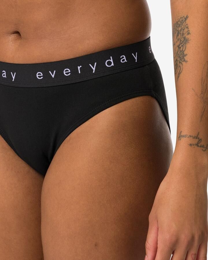 HEMA Damesslip Katoen Everyday Tailleband Zwart (zwart) - Foto 2