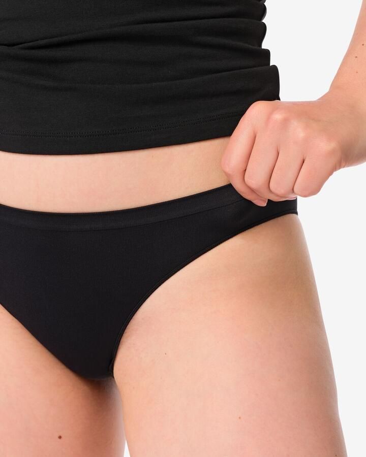 HEMA Damesslip Naadloos Micro Zwart (zwart) - Foto 2