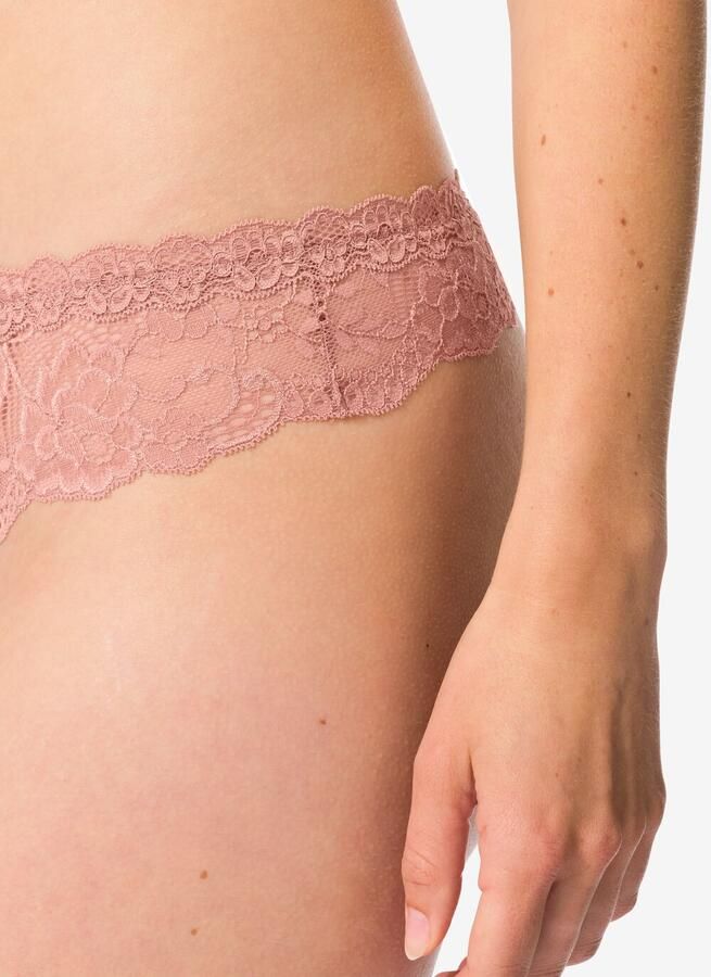 HEMA Damesstring Micro Met Kant Lichtbruin (lichtbruin) - Foto 2