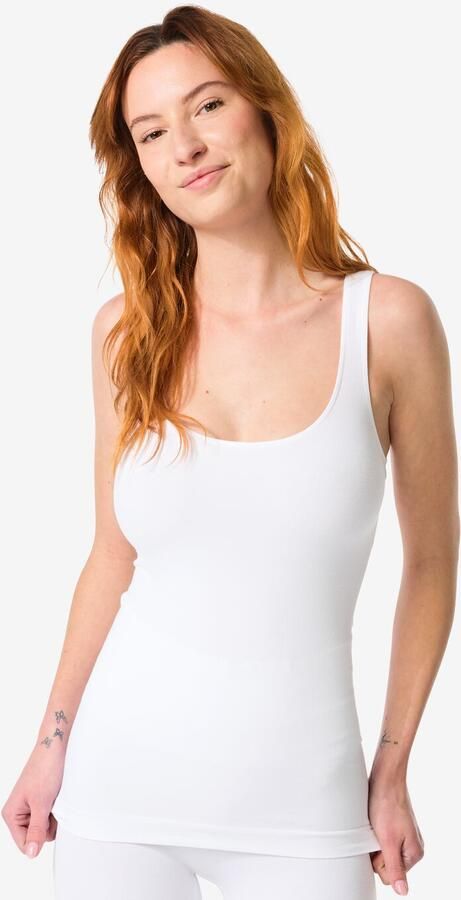 HEMA Licht Corrigerend Hemd Naadloos Katoen Wit (wit) - Foto 2