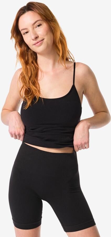 HEMA Licht Corrigerende Biker Hoge Taille Naadloos Katoen Zwart (zwart) - Foto 4
