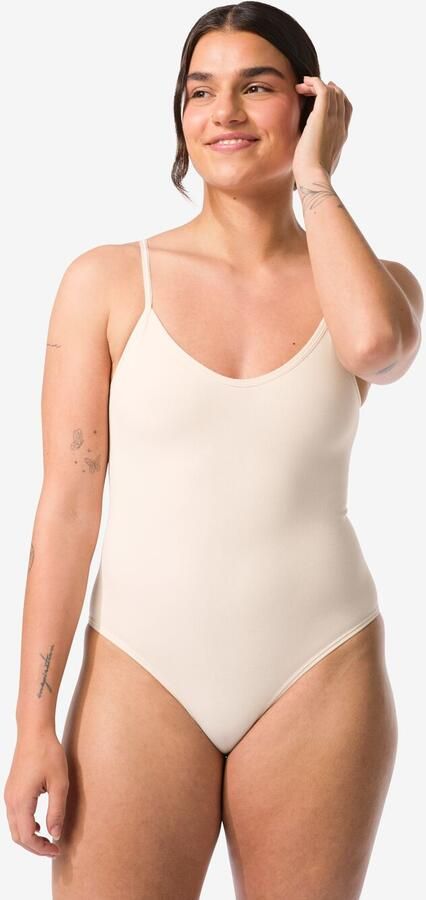 HEMA Licht Corrigerende Damesbody Naadloos Katoen Lichtroze (lichtroze) - Foto 2