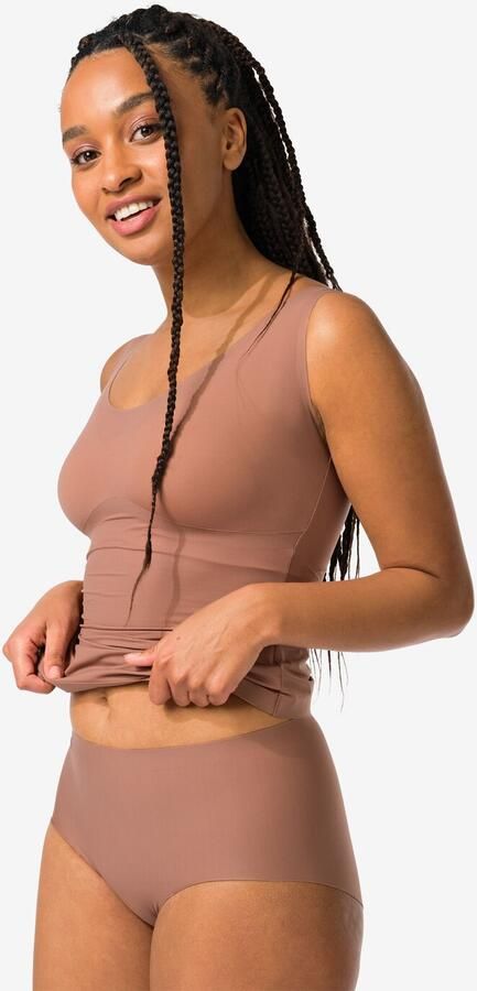 HEMA Medium Corrigerende Damesslip Hoge Taille Middenbruin (middenbruin) - Foto 2