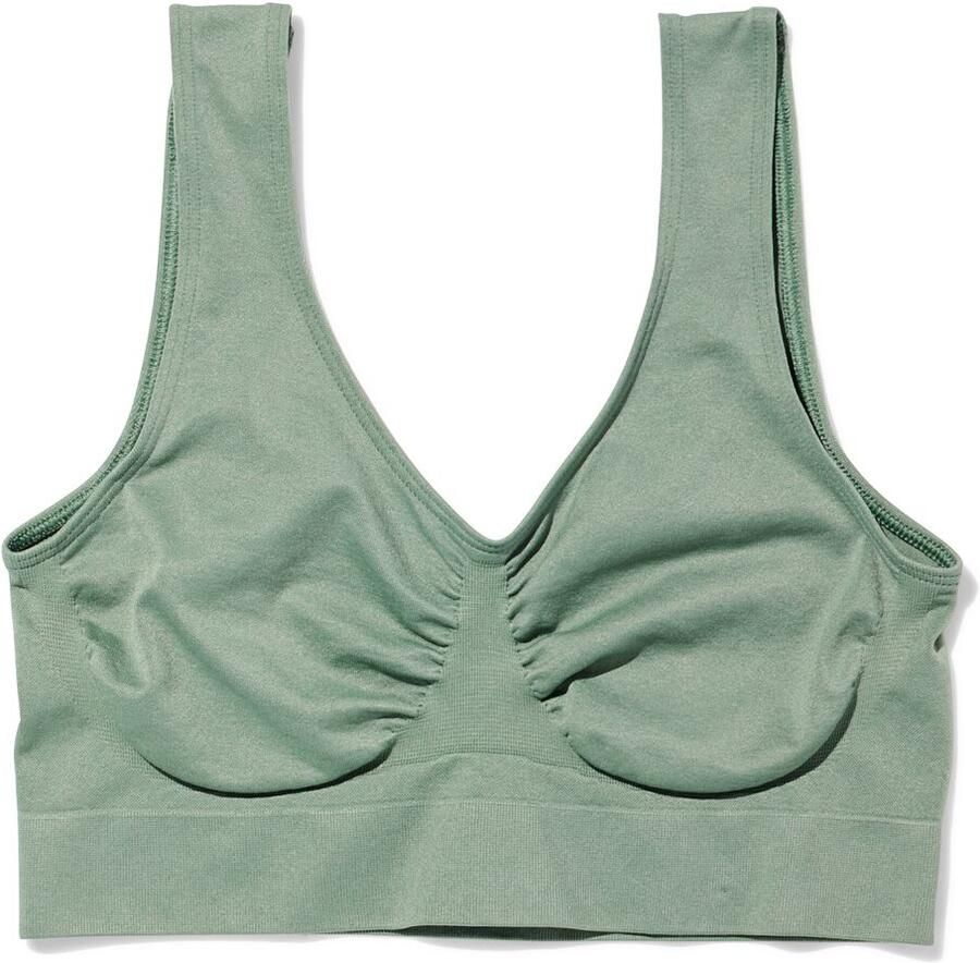 HEMA Naadloze Top Zonder Beugel Groen (groen)