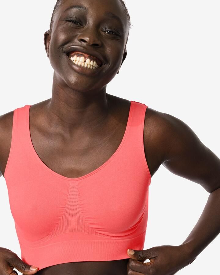 140 Naadloze Top Zonder Beugel Koraalroze (koraalroze) - Foto 2