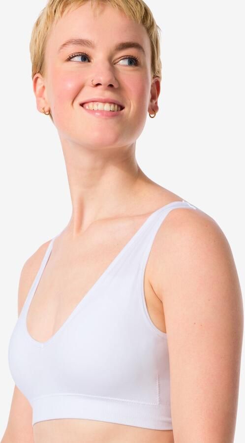 HEMA Naadloze Top Zonder Beugel Wit (wit)