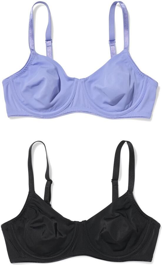 HEMA Niet Voorgevormde Bh Met Beugel 2 Stuks Blauw (blauw) - Foto 2