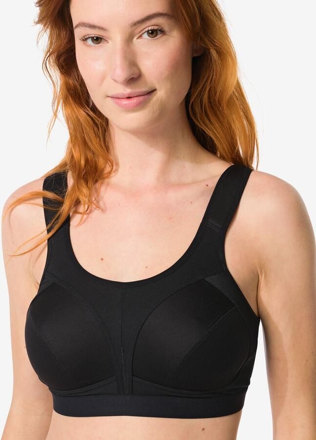 HEMA Niet Voorgevormde Sportbh High Support Zonder Beugel Zwart (zwart) - Foto 2
