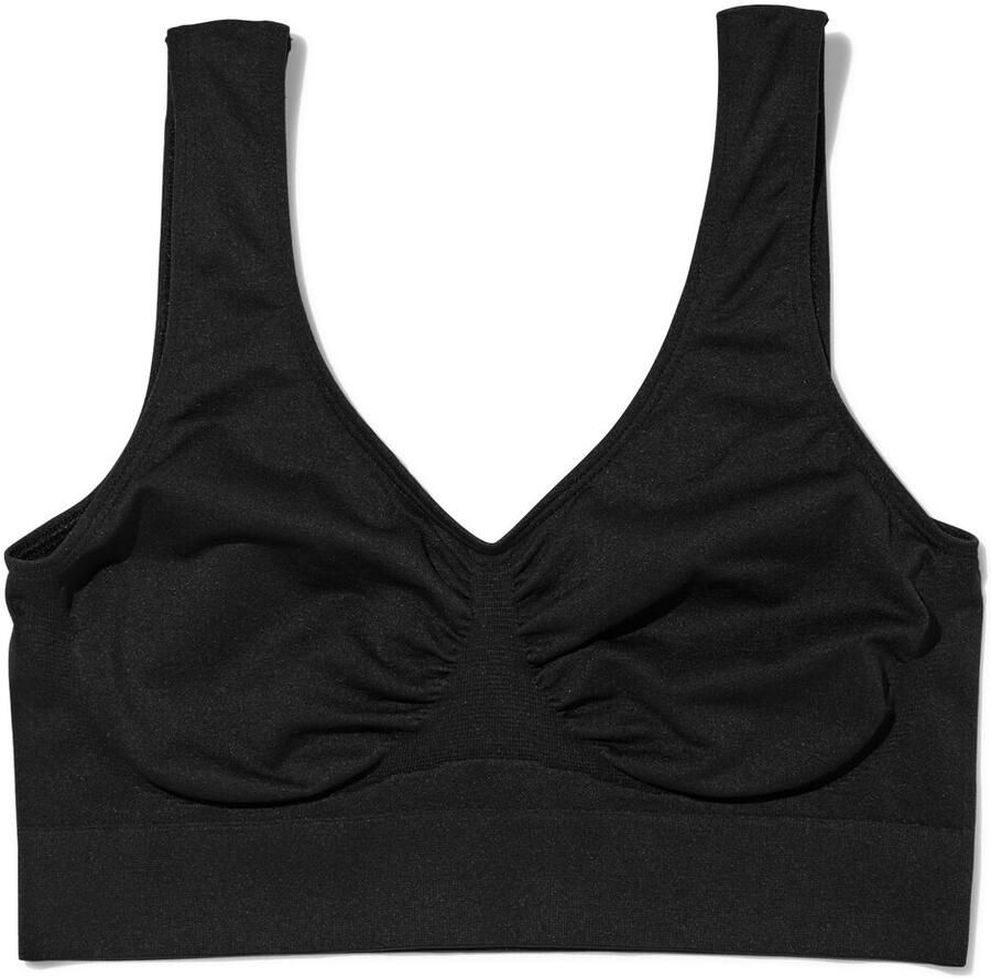 HEMA Naadloze Top Zonder Beugel Zwart (zwart)