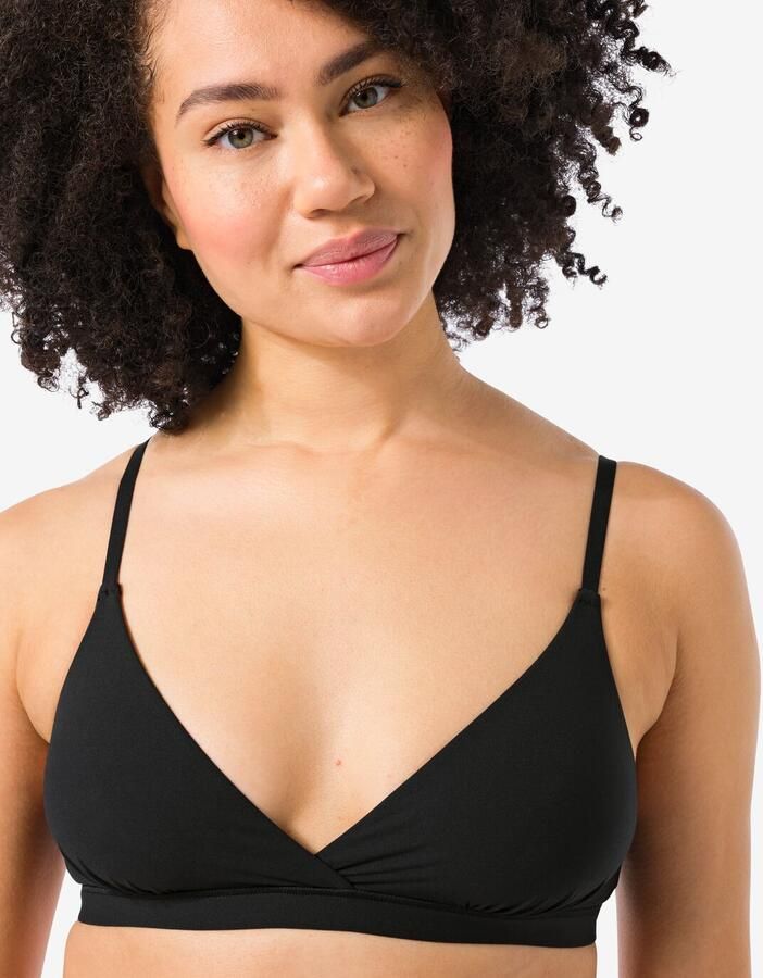 HEMA Triangel Bralette Micro Zwart (zwart) - Foto 2