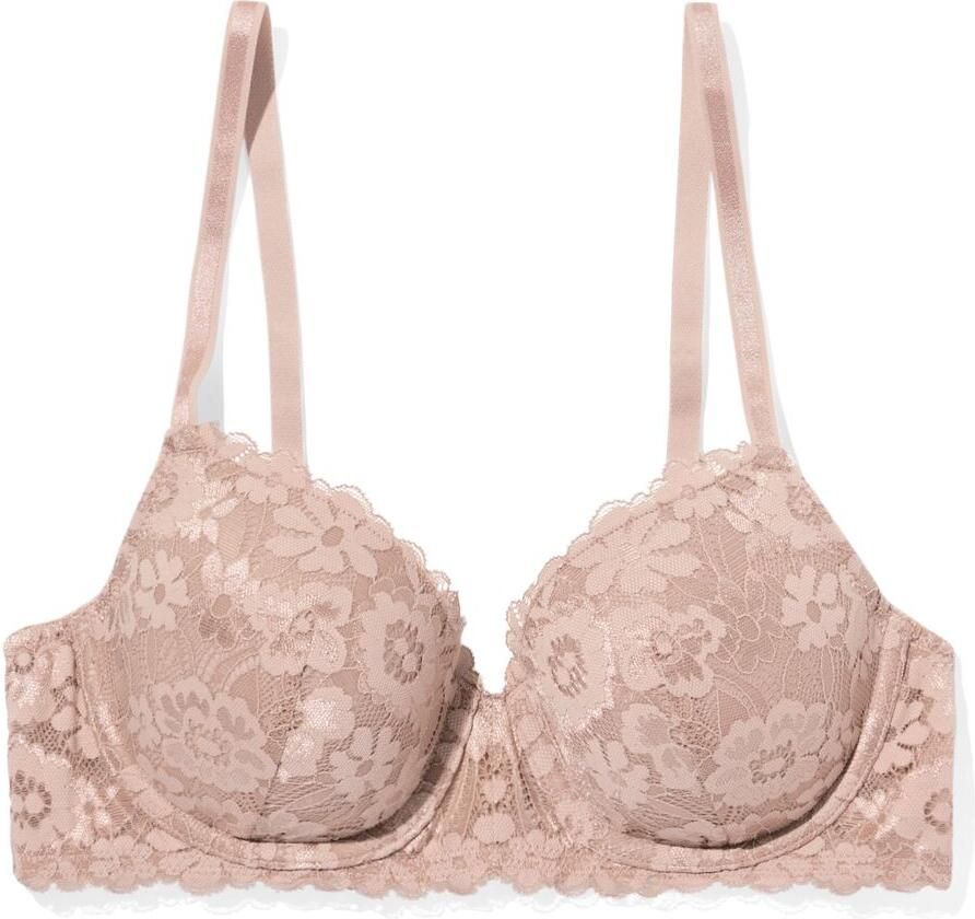 HEMA Voorgevormde Bh Met Kant Met Beugel Beige (beige) - Foto 1