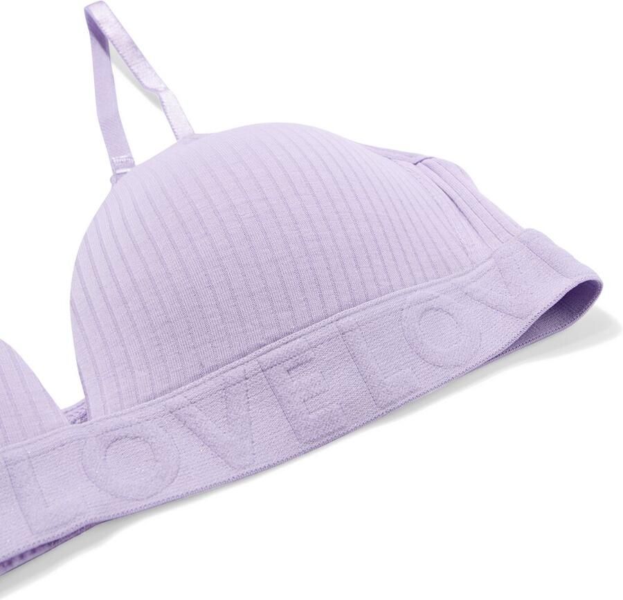 HEMA Voorgevormde Bh Zonder Beugel Katoen Lavendel (lavendel)