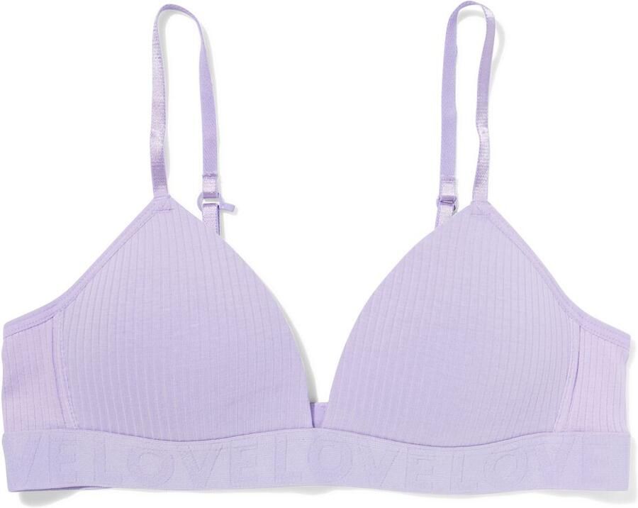 HEMA Voorgevormde Bh Zonder Beugel Katoen Lavendel (lavendel) - Foto 2