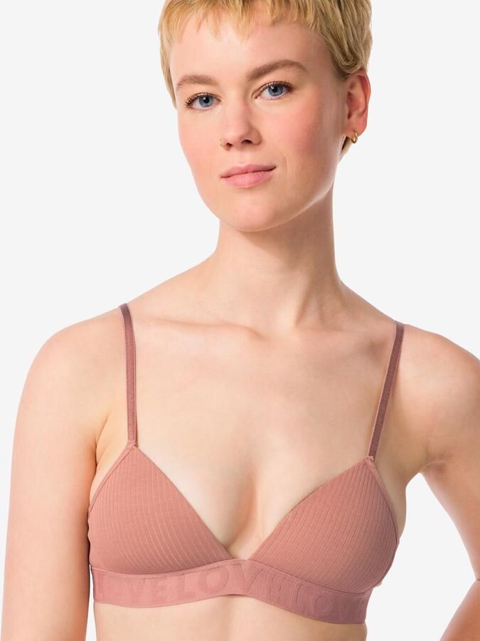 HEMA Voorgevormde Bh Zonder Beugel Katoen Lichtbruin (lichtbruin) - Foto 2