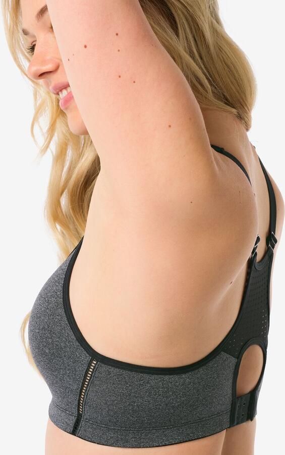 HEMA Voorgevormde Sportbh Medium Support Grijsmelange (grijsmelange) - Foto 4