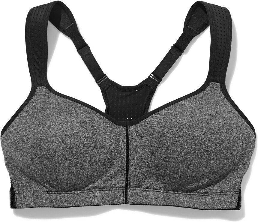 HEMA Voorgevormde Sportbh Medium Support Grijsmelange (grijsmelange) - Foto 2