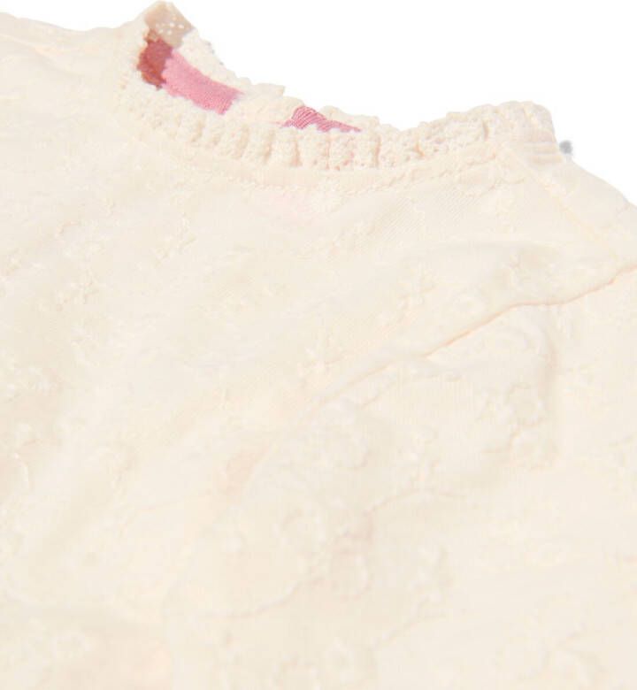HEMA Baby Shirt Broderie Gebroken Wit (gebroken wit)