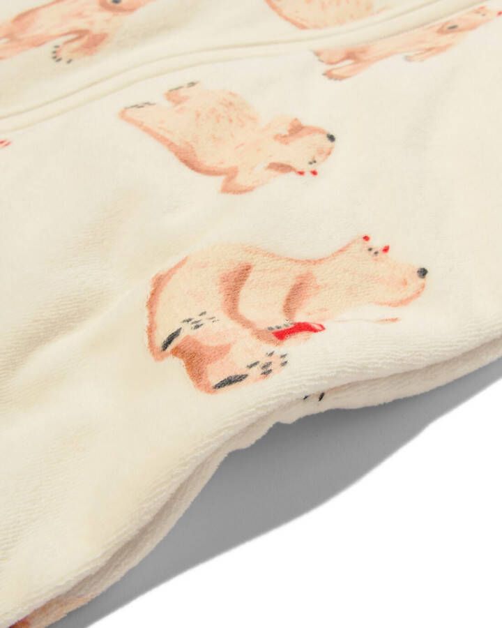 HEMA Baby Slaapzak Padded Velvet Beren Gebroken Wit (gebroken wit)