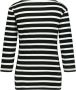 HEMA Dames T-shirt Streep Boothals Zwart wit (zwart wit) - Thumbnail 2