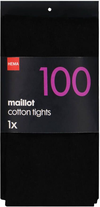HEMA Maillot Katoen 100denier (zwart)