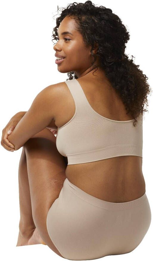 HEMA Niet Voorgevormde Top Naadloos Beige (beige)