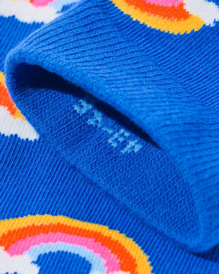 HEMA Sokken Met Katoen Regenboog Blauw (blauw)