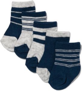 HEMA sokken set van 5 donkerblauw grijs