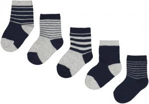 HEMA sokken set van 5 donkerblauw grijs