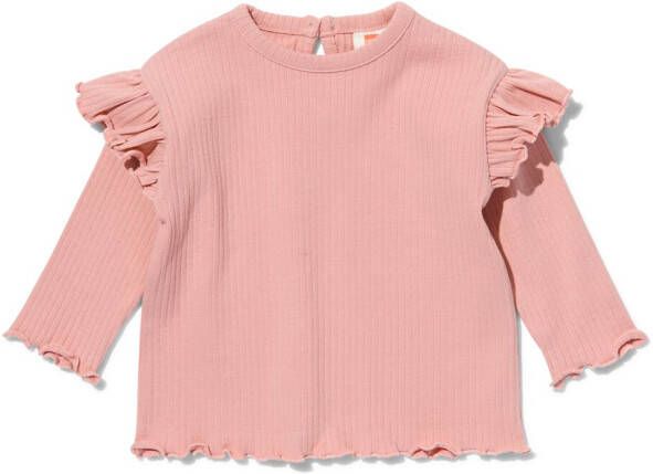 HEMA Baby Shirt Rib Roze (roze)