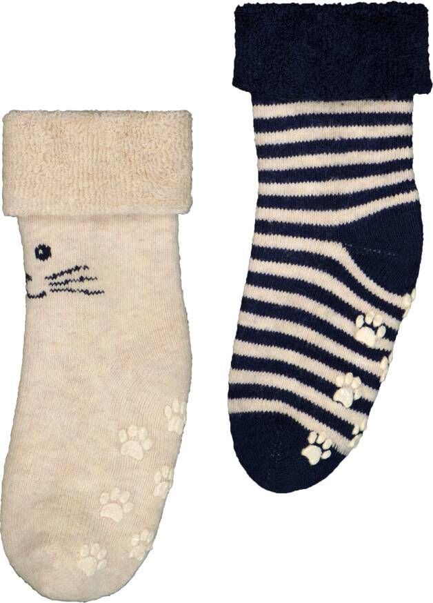 HEMA Baby Sokken Met Katoen 2 Paar Beige (beige)