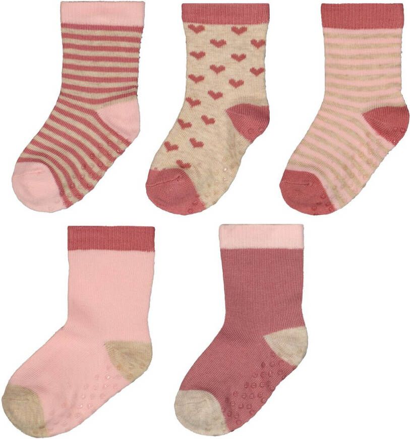 HEMA Baby Sokken Met Katoen 5 Paar Roze (roze)