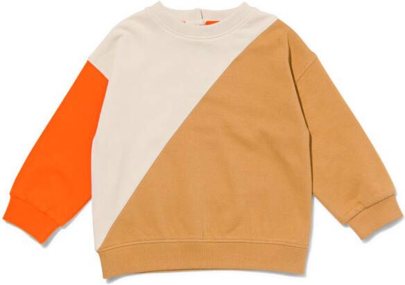 HEMA Baby Sweater Kleurblokken Beige (beige)