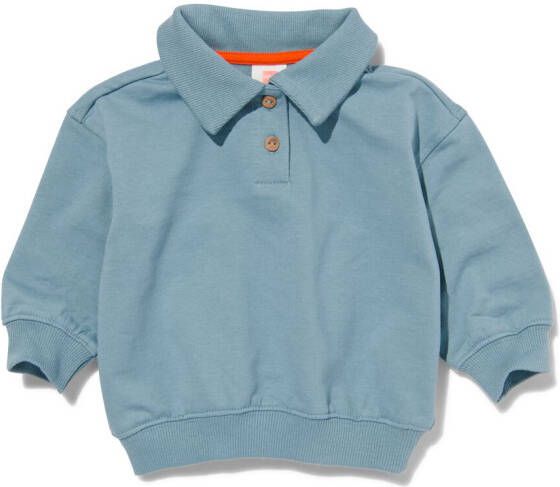 HEMA Baby Sweater Met Polokraag Blauw (blauw)