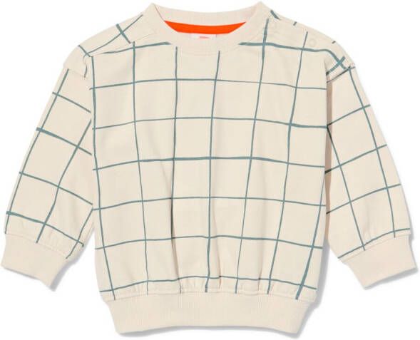 HEMA Baby Sweater Ruiten Ecru (ecru)