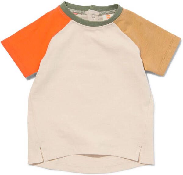 HEMA Baby T-shirt Met Kleurblokken (oranje)