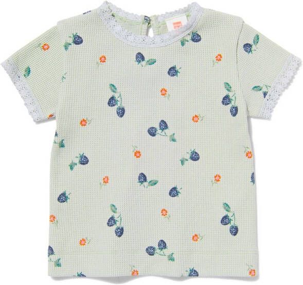 HEMA Baby T-shirt Wafel (lichtgroen)